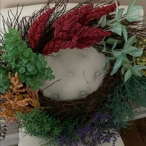 Floral Door or Wall Hanging 24Inch Preownedèt